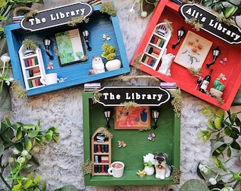 Miniature Library Shadow Box