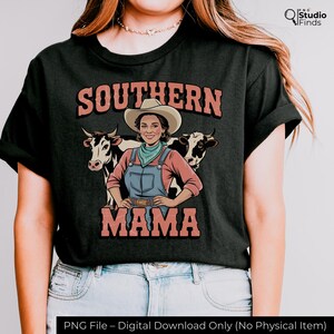 Southern Mama PNG | Country Mom Design | Western Cowgirl Quote PNG | Rustic Digital Download for Shirts | Cricut & Silhouette File