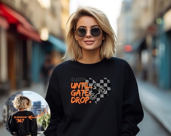 Motocross Sweatshirt, Moto Mom or Dad Sweatshirt, Personalized Dirt Bike Sweatshirt with Name Number, Pit Crew Family Racing Gift Shirt