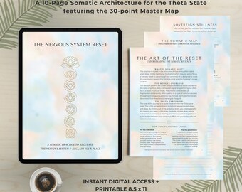 Nervous System Healing Guide | Sovereign Somatic Reset | Emotional Sobriety | Shadow Work | Somatic Therapy | Printable PDF