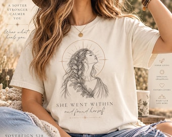 She Went Within Shirt | Shadow Work & Spiritual Awakening Tee | Inner Work and Personal Growth Ladies Graphic Tee