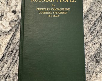1920 Russisch volksboek, eerste editie, antiek boek, Prinses Cantacuzene, geschiedenis van de Russische Revolutie, kleindochter van Ulysses S. Grant