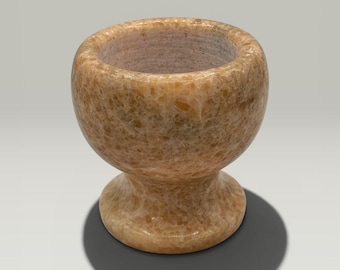 Moedor de especiarias vintage em ônix | Almofariz de pedra esculpido à mão | Moedor de ervas em mármore / Decoração de cozinha