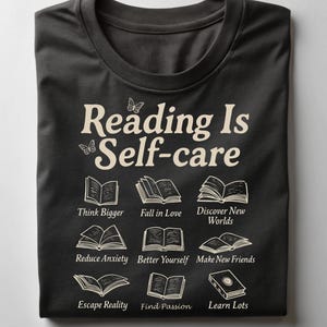 Bookish Literary Tee Reading Is Self-Care Shirt Gift for Book Lovers Unisex T-shirt