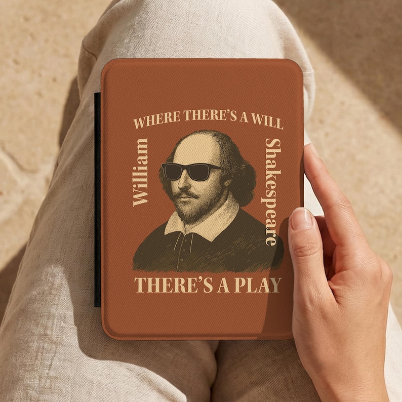 Booktok Kindle® Case Paperwhite 7" Funny Shakespeare Literary E-book Cover Bookworm Gift