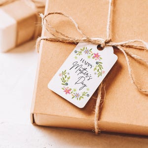 Floral Mother’s Day Gift Tags Printable - Instant Download PDF on A4 - Happy Mother’s Day Tags for Gifts, Cards, DIY Crafts