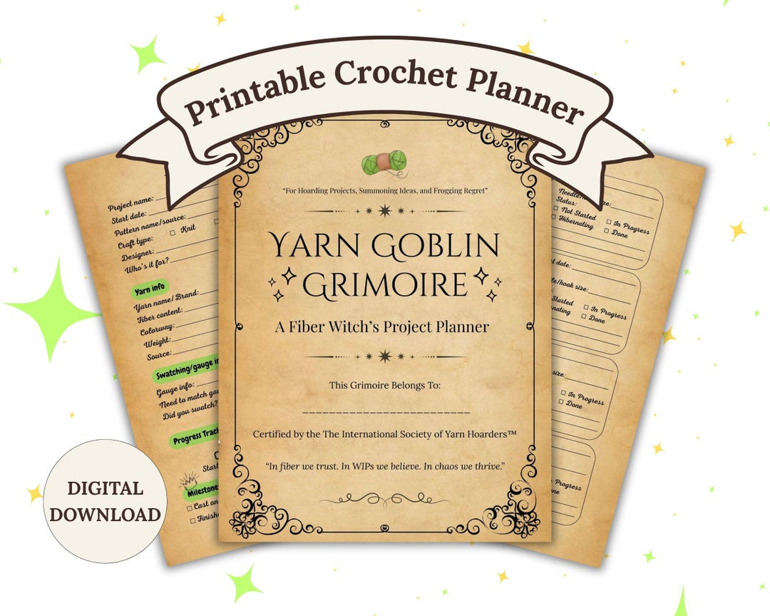 Printable Crochet and Knitting Project Planner | WIP Tracker | PDF | A4 ...