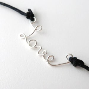 Personalized Wire Name Necklace: 14k Gold Plated or Silver Plated, Adjustable Cord