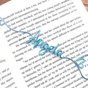 Personalized Wire Name Bookmark: Handmade Metal Book Lover Gift, Back to School Gift