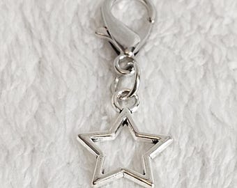 Stainless Steel Star Bag Charm – Star Keyring Charm – Handbag Accessory – Purse Charm – Backpack Charm – Gift for Her