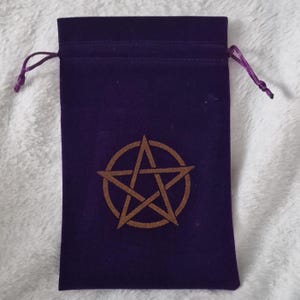 Pentacle Velvet Tarot Bag: Altar Cloth & Crystal Storage Pouch