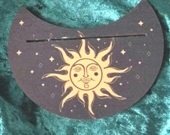 Cosmic Sun Tarot Card Stand, Altar Decor, Witch Divination