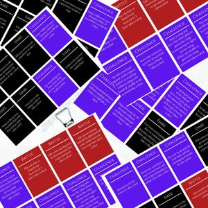 Juego de cartas imprimible para beber, solo para adultos. 80 cartas divertidas. Ideal para cualquier fiesta, salida nocturna o una noche llena de risas.