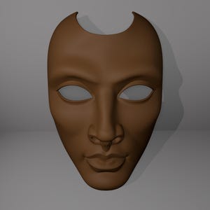 Devil Horn Mask STL File, 3D Printable Face Mask for Cosplay, Halloween Costume, Gothic Demon Horn Prop, Dark Fantasy Wall Art