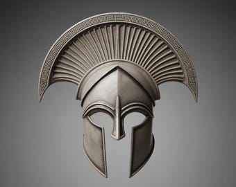 Spartan Warrior Helmet STL File, Greek Armor Cosplay (3D Printing)