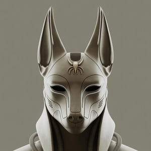Modelo 3D de busto de Cyber Anubis para impresión – Archivos STL/OBJ – Figura decorativa de ciencia ficción egipcia