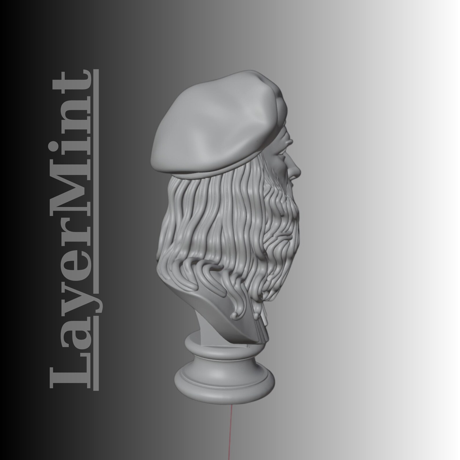 Leonardo Da Vinci Bust Statue STL File – 3D Printable Classical ...