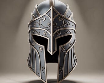 Medieval Knight Helmet STL File, Detailed 3D Print Armor Cosplay (Digital Download)