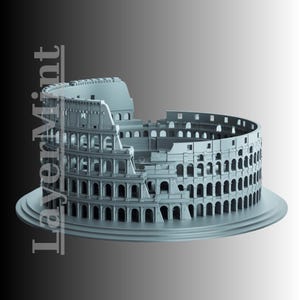 Colosseum 3D Model STL, Ancient Roman Architecture STL File, Rome Landmark Miniature, Historical Building 3D Print