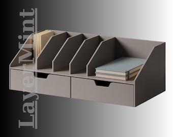 Organizador de escritorio impreso en 3D con cajones: archivo STL de oficina moderna