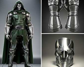 Doctor Doom Inspired Armor Set STL File Mask Helmet Gauntlets Figure 3D Print Bundle Digital Download
