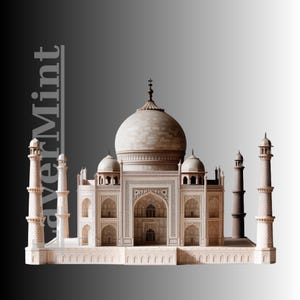 Taj Mahal Monument 3D Modell - STL & OBJ Dateien für den 3D Druck, Architektur Replik, Indisches Wahrzeichen