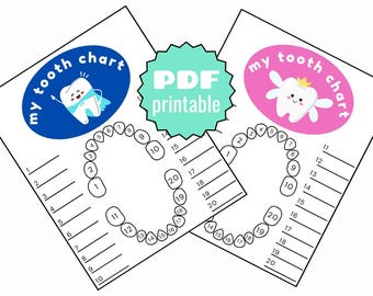 Loose Tooth Tracker | Kids Tooth Fairy Chart (PDF)