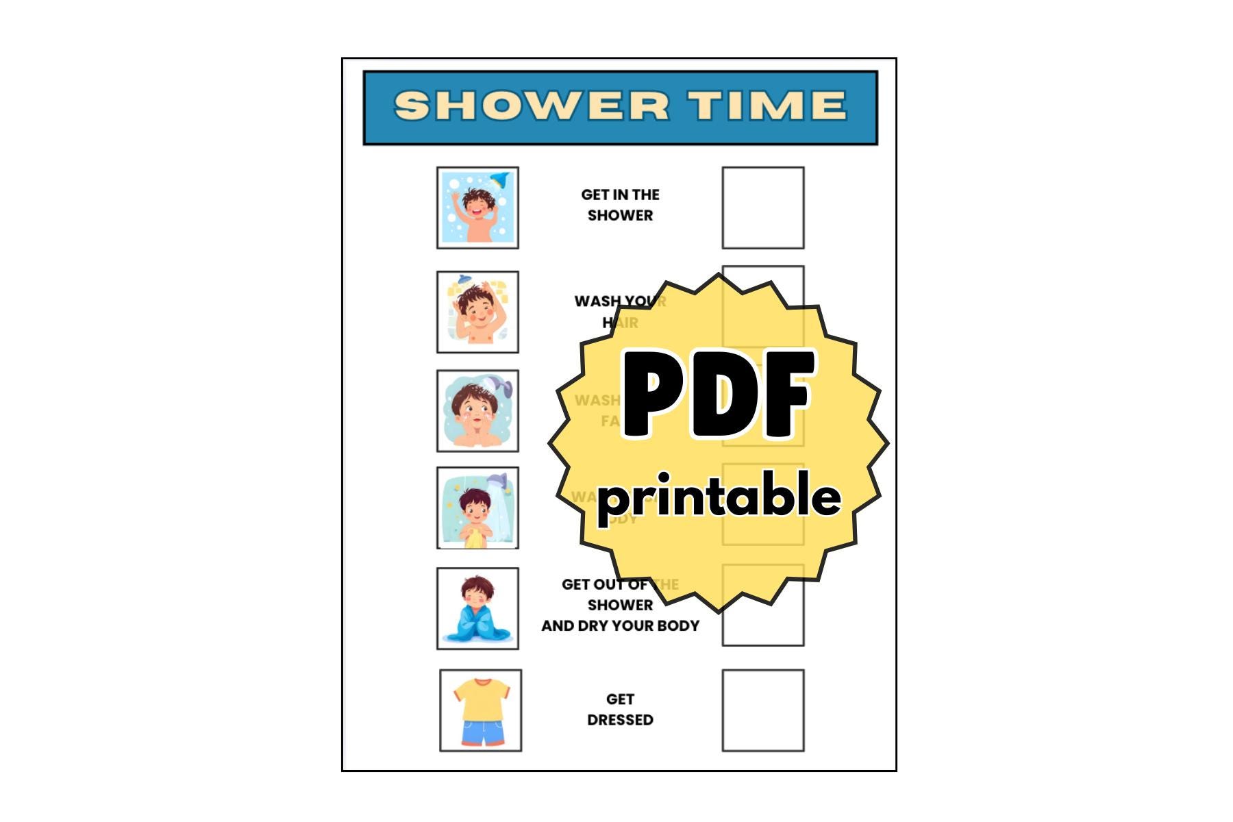 Visual Schedule Bundle | Bathroom Routines, Autism, ADHD Support (PDF ...