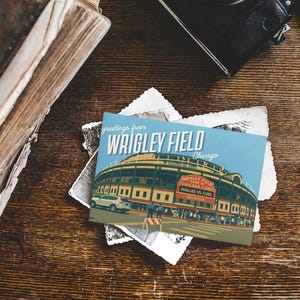 Vintage Wrigley Field Postcards, Chicago Art Prints, Travel Souvenirs, Collectible Stationery, Unique Gift Cards