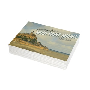 Mont Saint-Michel Frankreich Vintage Postkarten-Set - Perfekt für Reisende, Souvenir-Sammler oder Künstler, Grüße und Dekorationen