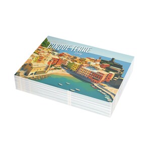 Cinque Terre Postcard Bundle - Vintage Travel Art, Perfect for Letters, Invitations, Souvenirs, Collectibles, Snacks