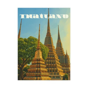Thailand Postkarten Set - Reiseerinnerungen, Grußkarten, Scrapbooking Essentials, künstlerische Nachricht Karten, Vintage-inspiriertes Briefpapier