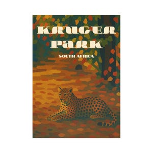 Krüger Park Leopard Fine Art Postkarten | Südafrika Wildlife Briefpapier, Sammlerkunst, Naturliebhaber, Geschenkkarten, Reiseandenken