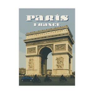 Impresión de póster, arte mural de París, recuerdo de viaje, regalo del Arco del Triunfo, paquete de postales, decoración del hogar