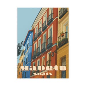 Madrid Postkarten-Set - Vintage Stadtbild Postkarten für Reisende, Souvenirs, Dekoration, Grüße, Sammlerstücke