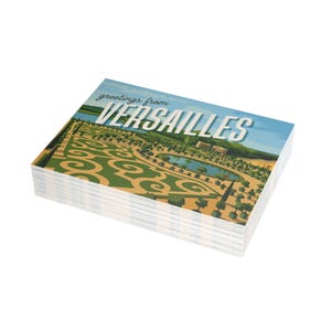 Frankreich Postkartenpakete - Erkunden Sie Versailles, Vintage-Reisen, Souvenirkarten, Grußkarten für Reiseliebhaber, Geschenk für Freunde