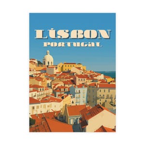 Lot de cartes postales Lisbonne Portugal : paysage urbain de Lisbonne, souvenir de voyage, ensemble de papeterie, collectionneurs, cadeau pour les voyageurs, design vintage
