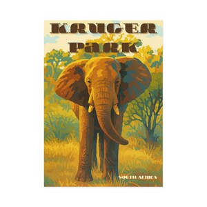 Cartões-postais de Belas Artes do Parque Kruger | Arte com Elefantes | Amantes da Vida Selvagem | Lembranças de Viagem | Decoração Natural | Presentes Exclusivos