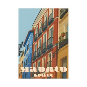 Charmante Madrid-kunstpostkaarten voor reizigers | Unieke souvenirkaarten, vintage muurkunst, ansichtkaartcadeau, verzamelkunstwerk, geïnspireerd op Spanje
