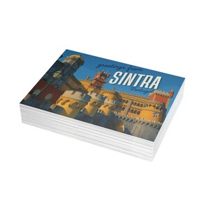 Sintra Postkarten Bundle - Bunte Grüße aus Portugal, Reiseerinnerungen, Vintage Karten, Einzigartige Geschenke, Dekoration, Schreibwaren