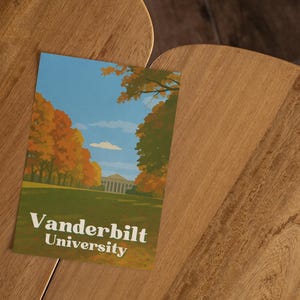 Vanderbilt Universität Peabody Lawn Fine Art Postkarten, Vintage Postkarten, College Andenken, Grußkarten