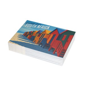 Buntes Südafrika-Postkarten-Set - Perfekt für Reiseliebhaber, Grußkarten, Sammlerstücke, Weihnachtsgeschenke, Briefpapier-Sets
