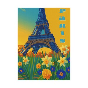 Lot de cartes postales de Paris - motif floral coloré, souvenir de voyage, ensemble de papeterie, cartes vintage, cadeau pour les voyageurs, voeux de Noël
