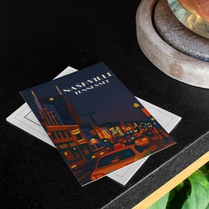 Cartoline artistiche colorate di Nashville, cartoline di viaggio panoramiche, articoli di cancelleria souvenir, decorazioni vintage, perfette per le vacanze e come regalo.
