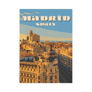 Vintage Madrid Fine Art Postkarten, künstlerische Reisekarten, einzigartige Souvenirs, perfekt für Sammler oder Geschenke, Wohnkultur