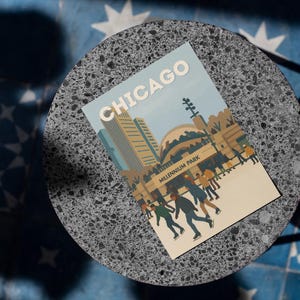 Chicago Fine Art-postkaarten, vintage ansichtkaarten, souvenirkaarten, stadsmuurkunst, reiscadeaus, uniek briefpapier