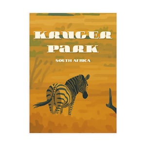 Pacote de cartões postais de zebra do Kruger Park, memórias de viagem, lembranças exclusivas, tema de safári, perfeito para saudações ou colecionadores