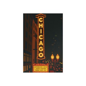 Chicago Themed Fine Art Postkarten | Einzigartiges Geschenk für Kunstliebhaber, Grüße, Sammlerstücke, Wohnkultur, Reiseandenken