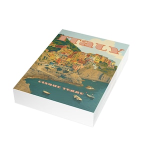 Lot de cartes postales Italie Cinque Terre vintage, cartes souvenirs de voyage, art du paysage rétro, cartes de voeux pour voyageurs, lot de 5 cartes postales