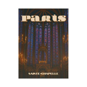 Paris Fine Art Postcards, Vintage Art Prints, Travel Memorabilia, Saint Chapelle Photo Cards, Unique Stationery Gifts